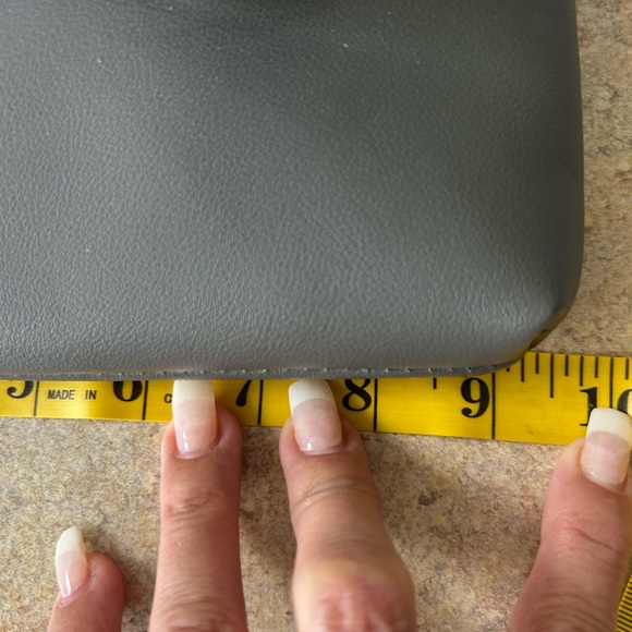 Madison West small gray handheld satchel with option to add strap - Picture 6 of 8